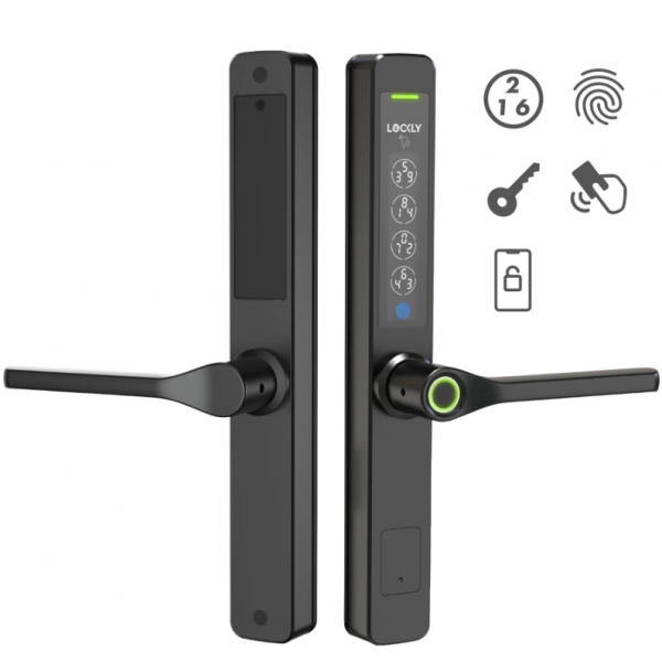 LOCKLY PGD228SWFCA-MB Guard 智能電子門鎖 - Pin Genie防窺指紋鎖